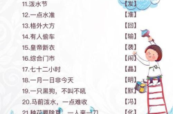 小学生猜字谜,小学生猜字谜乐园